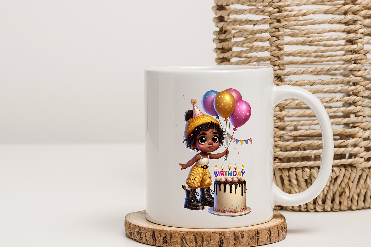 WHIMSICAL BIRTHDAY GIRLS CLIPART, a Person Illustration by Daring Digies (Photo 6 of 7)