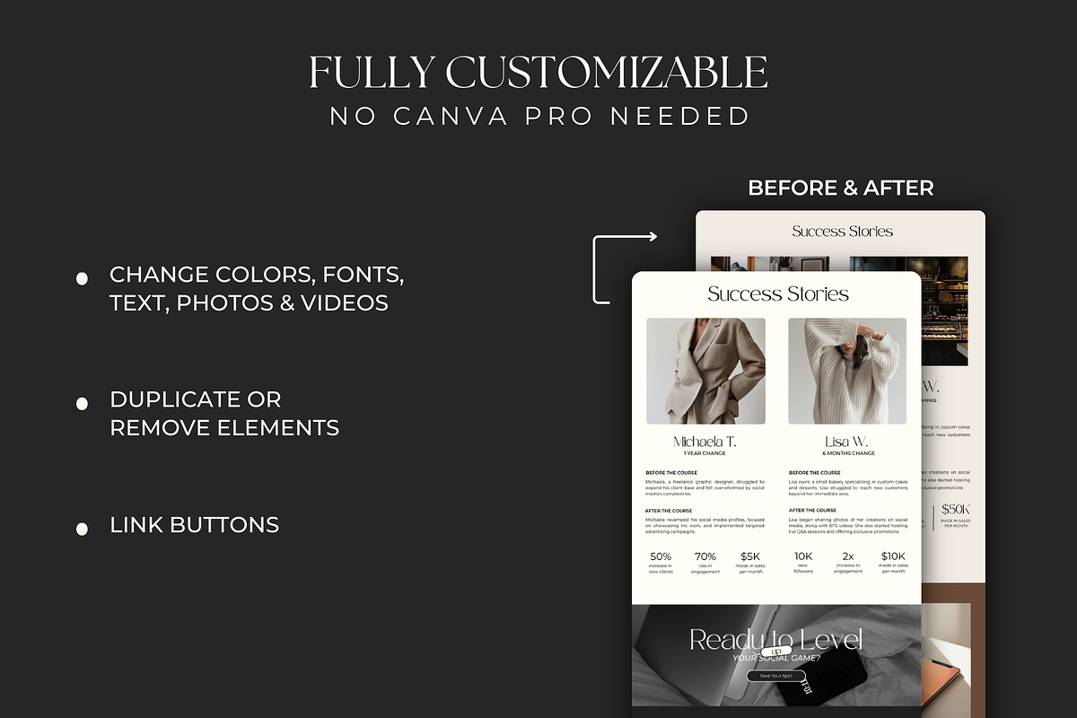 Course Sales Page for Canva, an App Template by Meraki Templates (Photo 3 of 8)