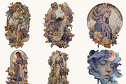 Virgo Lady Clipart Bundle, a Person Illustration by BusyDaydesign (Thumbnail 2 of 9)