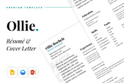 Ollie - Resume and Cover Letter, a Resume Template by Sleeper Labs (Thumbnail 1 of 5)