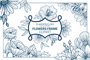 Vintage Vector Flower Frames Set, a Decorative Illustration by Pingebat (Thumbnail 1 of 10)