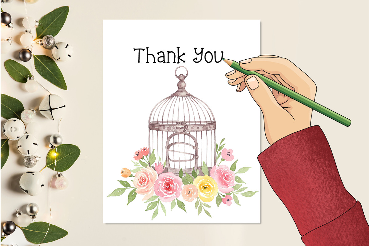 Chateau Vintage Watercolor Doodles, an Illustration by Creative Art (Photo 7 of 9)