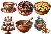 Vintage Baking Sublimation Clipart, an Illustration by Designworld (Thumbnail 6 of 7)