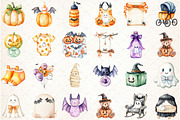 Halloween Baby Shower Clipart, an Illustration by Libby Wishes (Thumbnail 2 of 7)