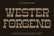 Wester Forgend – Vintage Slab Serif, a Slab Serif Font by Randi Irvan | Rvandtype (Thumbnail 1 of 10)