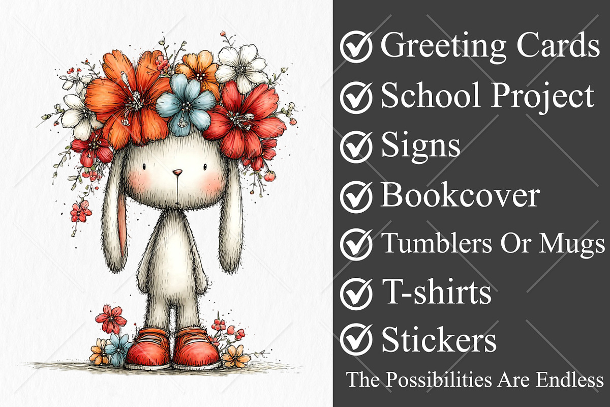 Whimsical Summer Animals Clipart, a Seasonal Illustration by Canvas Craft (Photo 3 of 10)