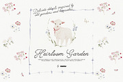 Heirloom Garden: watercolor clipart, a Decorative Illustration by Purple (Thumbnail 9 of 9)