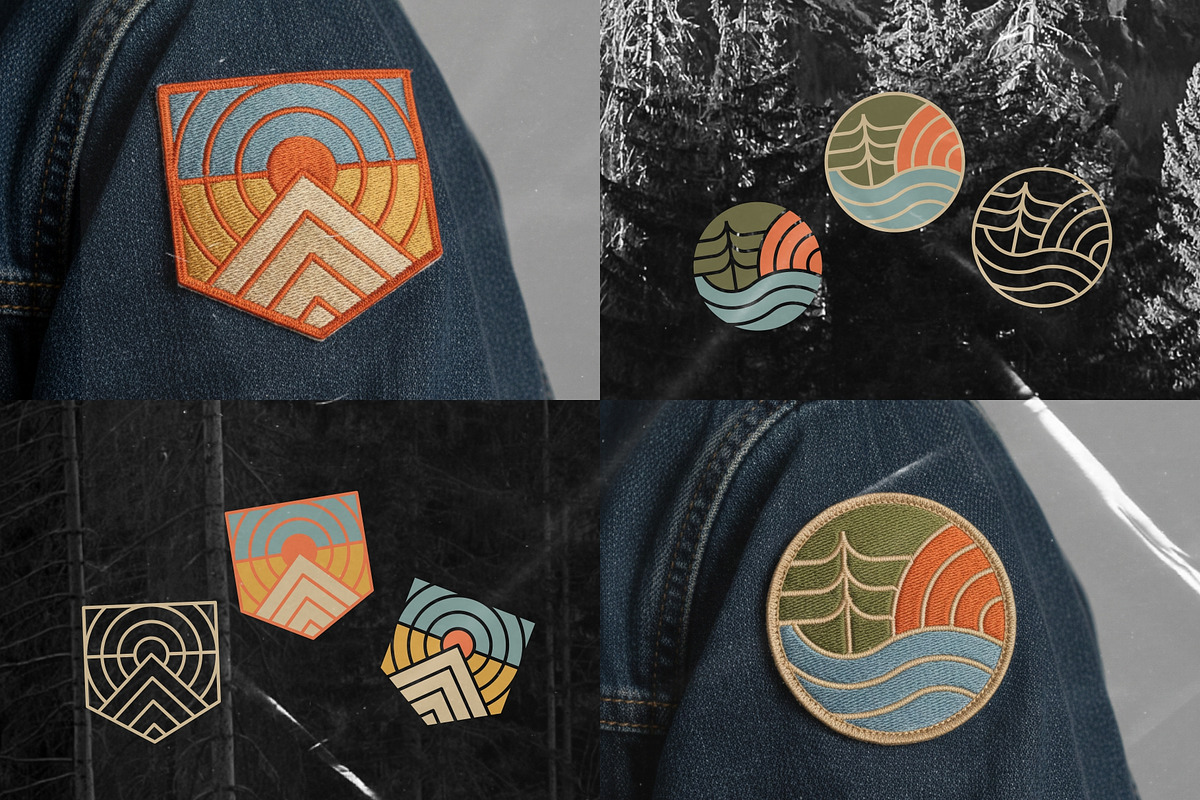 Abstract Outdoor Badges, an Illustration by Firowerk (Photo 5 of 8)