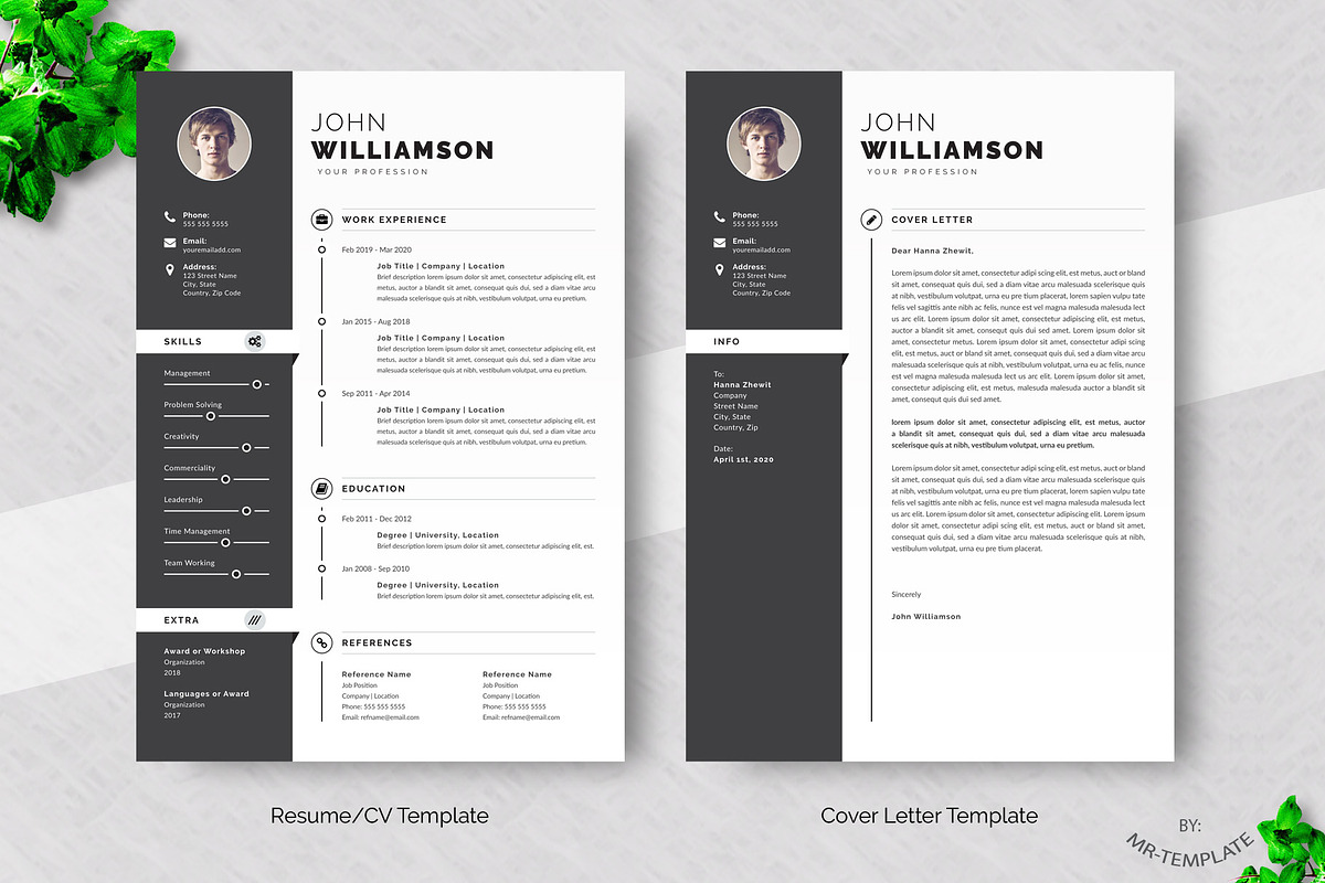 Resume Template / CV, a Resume Template by Mr-Template (Photo 2 of 3)
