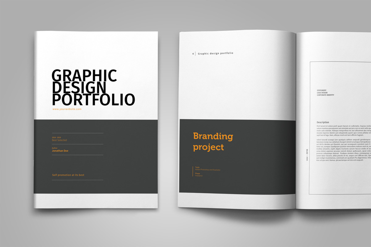 Graphic Design Portfolio Template, a Brochure Template by adekfotografia (Photo 7 of 42)