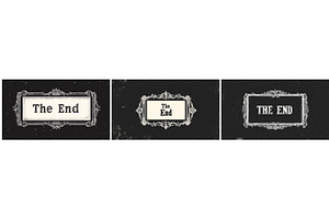The end background set. black, an Object Illustration by Stock-Smart-Start