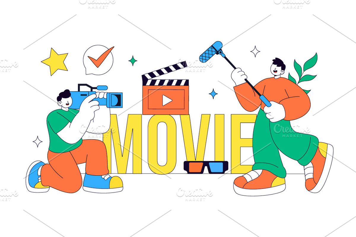 10 Movie Vector Illustration, a Decorative Illustration by denayunebgt (Photo 4 of 4)