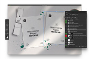 Two A5 Watercolor Paper Mockup, a Product Mockup by Custom Scene (Thumbnail 7 of 10)