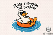 Funny Goose Embroidery PNG, an Illustration by Designking (Thumbnail 1 of 4)