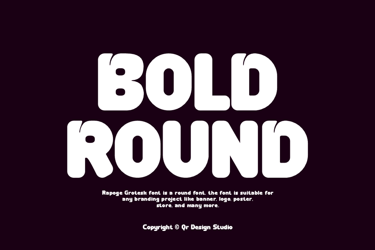 Rapoge Grotesk - Round Sans Font, a Sans Serif Font by QR Design Studio (Photo 3 of 12)
