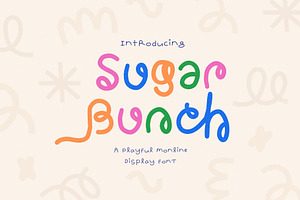 Sugar Bunch Playful Monoline Display