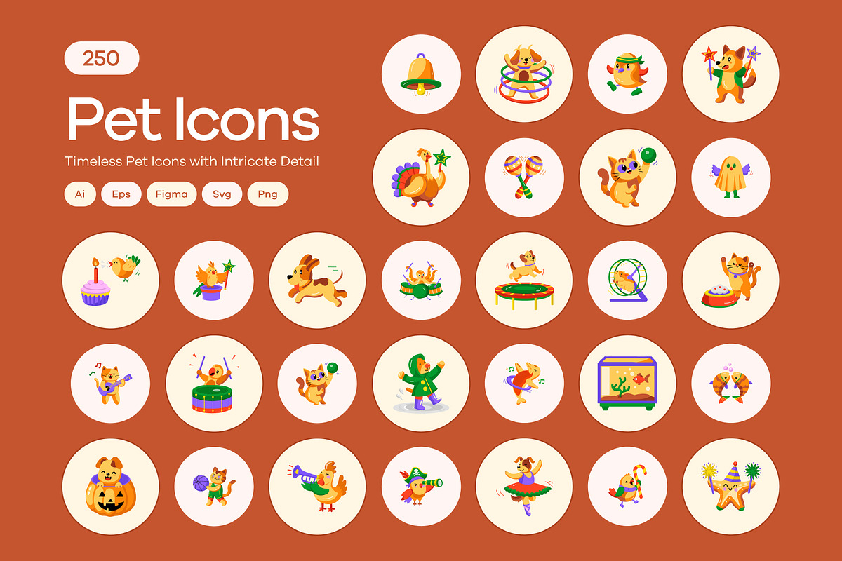 250 Pet Icon Art Set, a Duotone Icon by Vectors Market (Photo 1 of 12)