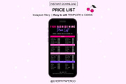 Price List Flyer, Canva Template, a Social Media Template by Cherry Paper Co (Thumbnail 2 of 3)