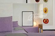 DIN A Black Frame Retro Mockup (PSD), a Household Mockup by WasMockups (Thumbnail 6 of 6)