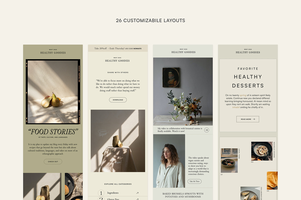 Thyme Newsletter Templates - Canva, an Email Template by Sparrow & Snow (Photo 8 of 20)