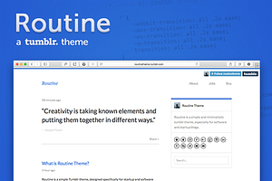 Routine ~ a solid tumblr theme