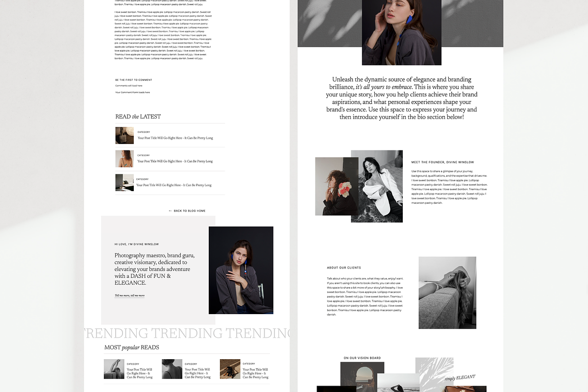 Editorial Showit Website Template, a Websites & App Template by pageparadise (Photo 4 of 6)