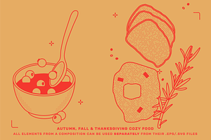 Thanksgiving Vector Illustrations