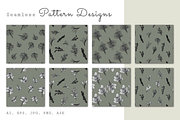 Fresh Herbs Line Drawings & Patterns, an Illustration by kittyShark Creative (Thumbnail 8 of 9)