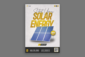 Solar Energy Sale Flyer Template, a Flyer Template by Saman Osama