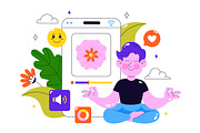 10 Mental Wellness Apps Illustration, a Healthcare Illustration by denayunebgt (Thumbnail 4 of 4)