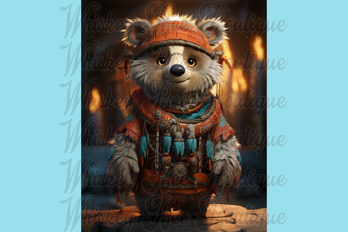 Cute Cartoon Shaman Animals, a Wallpaper Graphic by Whiskey Bee Boutique (Photo 8 of 21)