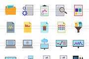 148 Admin Dashboard Flat Icons, an Outline Icon by IconBunny (Thumbnail 2 of 6)