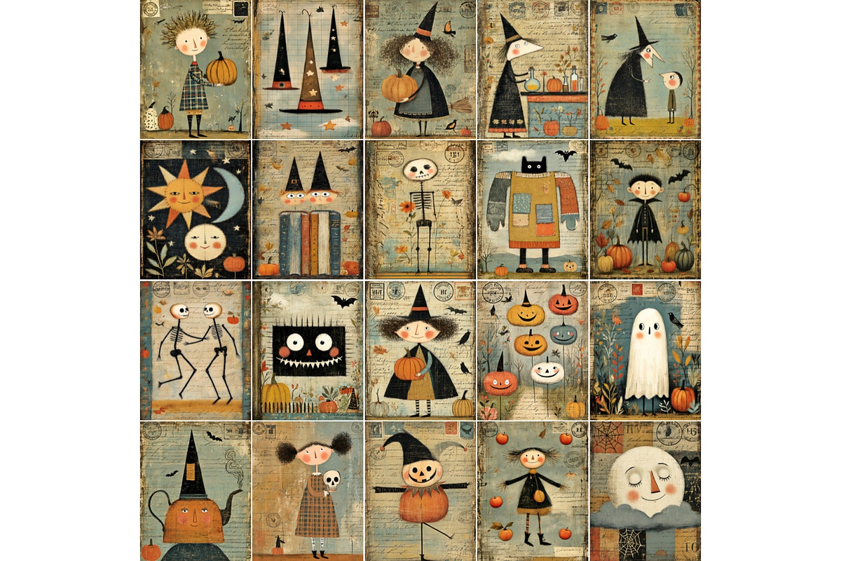 Halloween Ephemera Vintage Autumn, a Seasonal Illustration by Nicole Branger Art (Photo 8 of 12)