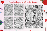 Heart Mandalas Coloring Pages, a Decorative Illustration by Gulnara Sabirova (Thumbnail 10 of 18)