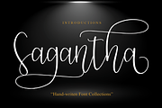 Sagantha | Script Font, a Script Font by Scratchones (Thumbnail 1 of 8)