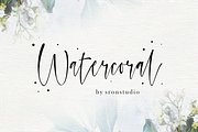 Watercoral // Natural Script Font, a Script Font by Sronstudio (Thumbnail 1 of 9)