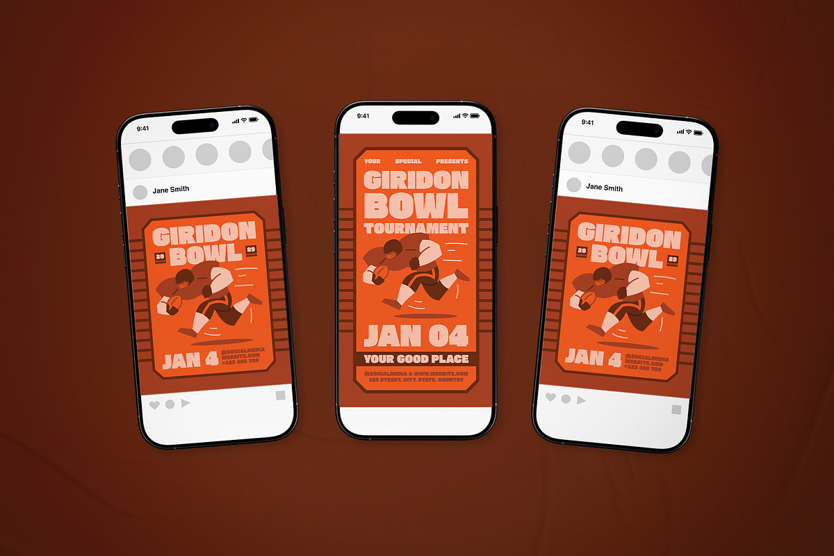 Giridon Bowl Event Flyer Set, a Flyer Template by The Good Store (Photo 2 of 2)