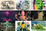 150 Spiritual Buddha Illustrations, a Decorative Illustration by Incomelion (Thumbnail 3 of 21)