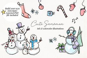 Build Your Own Cute Snowmen