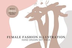 Female Fashion Illustration Art Pack