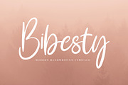 Bibesty, a Script Font by pineungtype (Thumbnail 1 of 10)