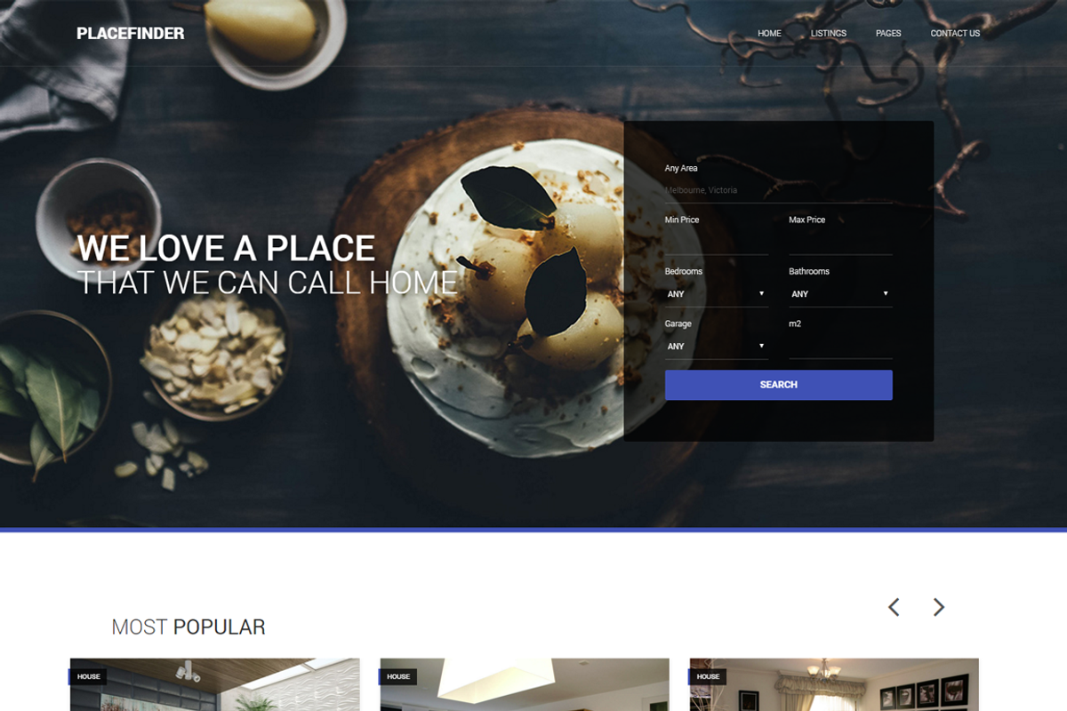 Placefinder - Real Estate Template, a HTML Template by Memories Dust (Photo 1 of 5)