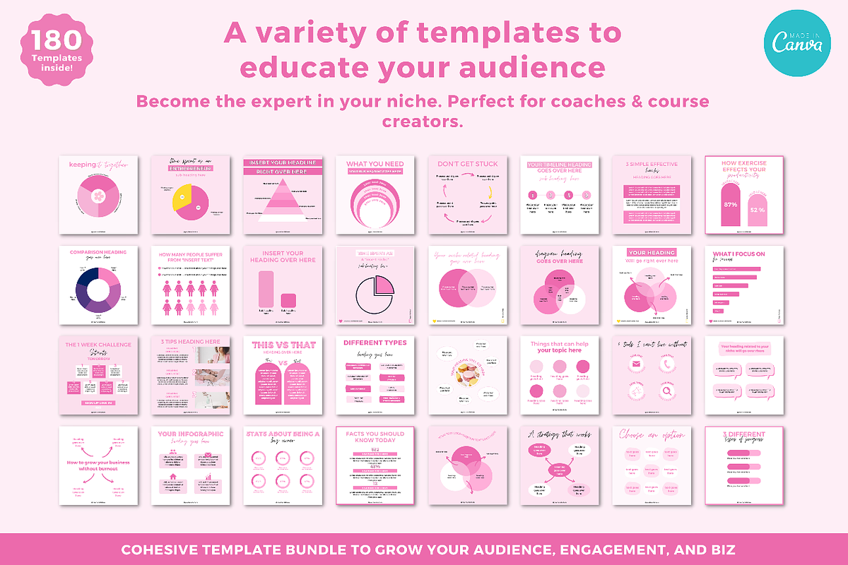 Instagram infographic charts graphs, a Social Media Template by Cate Creates (Photo 2 of 6)