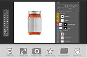 Glass Jar with Tomato Mockup PSD, a Packaging Mockup by Bruno's Shop (Thumbnail 3 of 4)