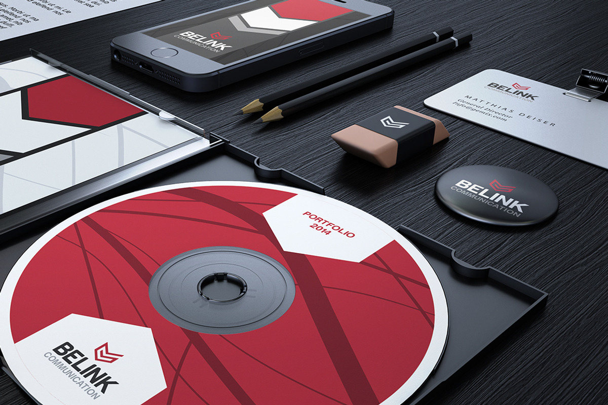 Red And Black Corporate Identity, a Stationery Template by Marvel (Photo 1 of 5)