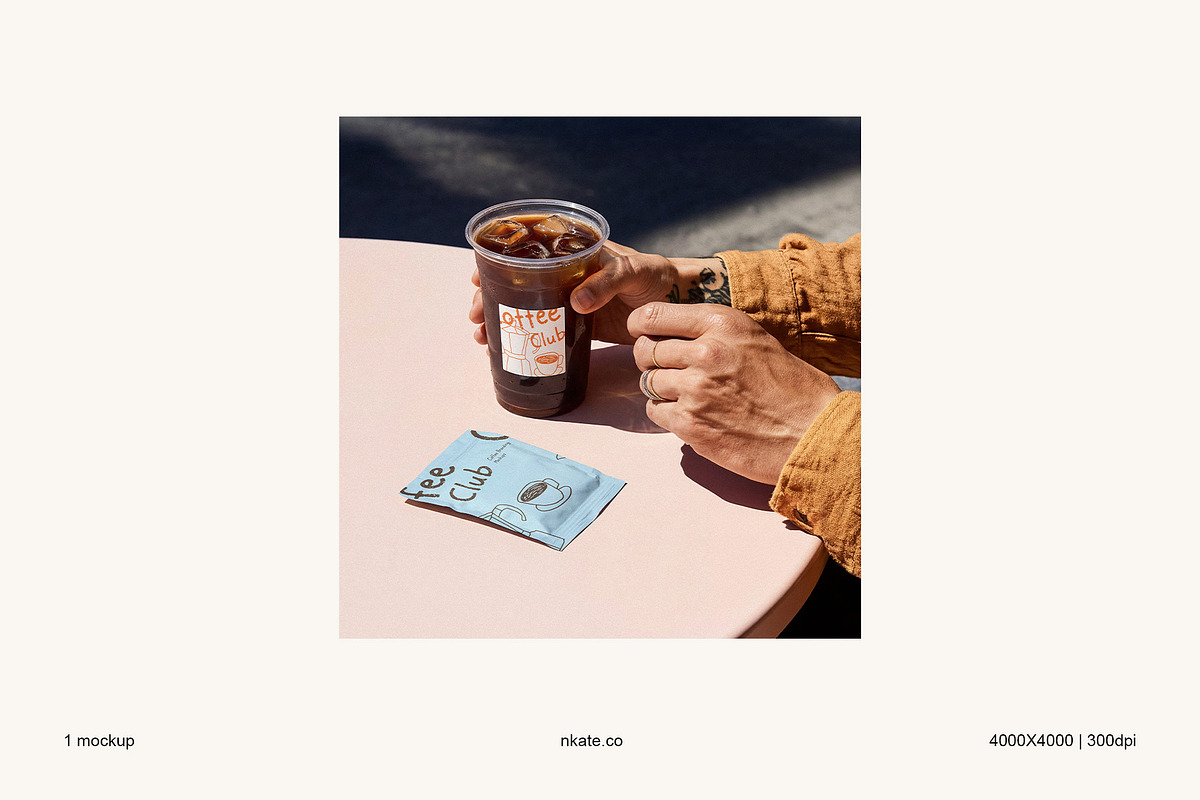 Iced Coffee Cup Mockup, a Cups & Container Mockup by nkate (Photo 2 of 6)