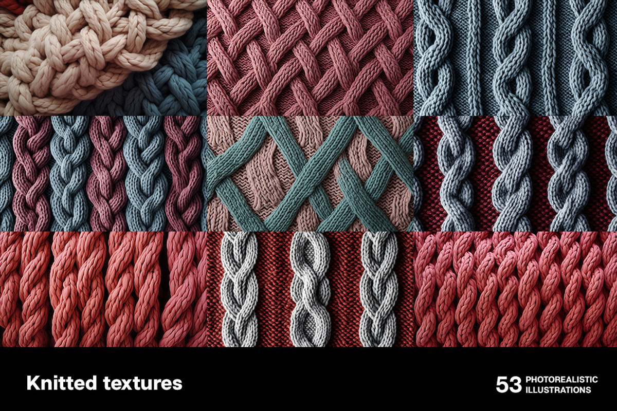 Knitted - 53 images, a Texture Illustration by Handmadefont (Photo 10 of 12)