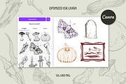 Southern Gothic Graphic Set, a Seasonal Illustration by Valerie (Thumbnail 7 of 8)