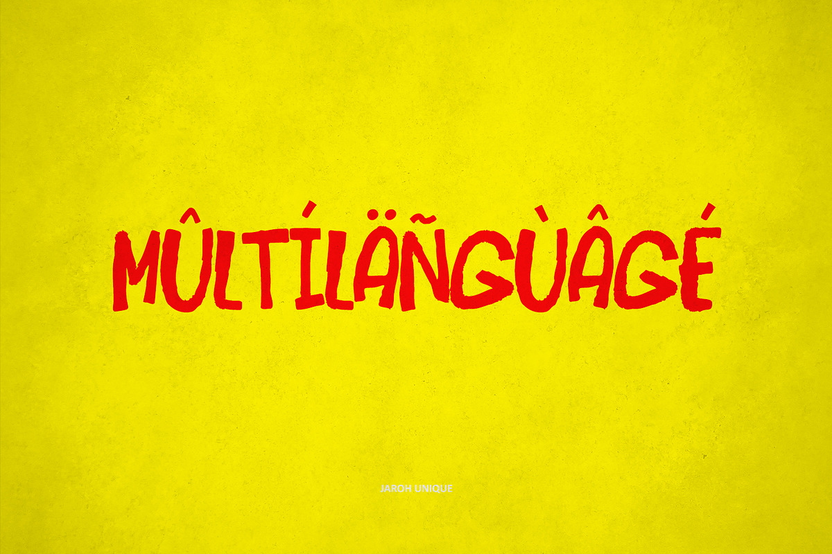Jaroh Unique Dry Brush Display Font, a Handwritten Font by Maulana Creative (Photo 5 of 7)