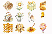 Watercolor Baby Bee Clipart, a Seasonal Illustration by Design Market (Thumbnail 4 of 4)